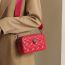 Fashion Red Pu Embroidery Wide Shoulder Strap Crossbody Bag