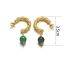 Fashion Gold Stainless Steel Geometric Ball Earrings