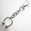 Fashion Silver Stainless Steel Horseshoe Clip Keychain