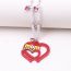Fashion Red Love Style 2-necklace Pearl Beads Geometric Love Letter Necklace