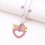 Fashion Red Love Style Five-necklace Pearl Beads Geometric Love Letter Necklace