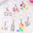 Fashion Love Stainless Steel Geometric Letter Keychain
