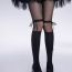 Fashion Black Velvet Strappy Knee-high Stockings