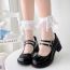 Fashion Black Bow Lace Socks