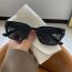 Fashion Solid White Gray Flakes Square Cat Eye Sunglasses
