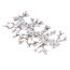 Fashion Silver Geometric Diamond-embellished Pearl Flower Braided Headband