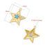 Fashion Golden Blue Diamond Copper Diamond Star Pendant