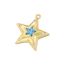 Fashion White Gold Blue Diamond Copper Diamond Star Pendant