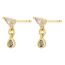 Fashion 8# Copper Diamond Butterfly Geometric Stud Earrings