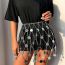 Fashion Silver Metallic Sequin Chain Skirt