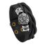 Fashion Black Alloy Geometric Leather Braided Men's Bracelet