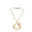 Fashion Gold Copper Set With Diamond Hollow Garland Necklace
