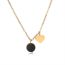Fashion Golden White Pine 10mm) Stainless Steel Geometric Love Ball Necklace
