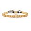 Fashion Pineapple Beads 6mm 18 Black Gold Crown Copper Geometric Beaded Crown Bracelet For Men