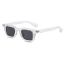 Fashion White Frame All Gray C4 Pc Square Sunglasses