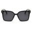 Fashion Black Frame Black Gray C1 Pc Square Large Frame Sunglasses