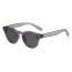 Fashion Transparent Frame All Gray C3 Pc Rivet Round Sunglasses