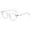 Fashion Transparent Frame White Screen C5 Pc Rivet Round Sunglasses