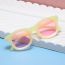Fashion Jelly Yellow Frame All Gray C5 Pc Small Frame Sunglasses