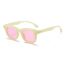 Fashion Jelly Yellow Frame All Gray C5 Pc Small Frame Sunglasses