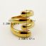 Fashion Gold Stainless Steel Cross Ring