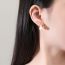 Fashion Silver Copper Geometric Pearl Stud Earrings