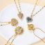 Fashion 5# Copper Diamond Love Necklace