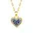 Fashion 2# Copper Diamond Heart Round Necklace