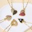Fashion 2# Copper Diamond Love Necklace