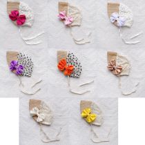 Fashion Beige Flower Branches + Beige Children's Fabric Bow Hat
