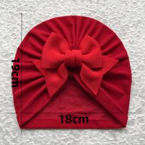Fashion Rose Red Fabric Bow Children's Fetal Cap