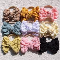 Fashion Nine-color Mixed Shooting Multiples Fabric Bow Children's Headband