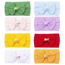 Fashion Eight-color Mixed Shooting Multiples Fabric Bow Children's Headband