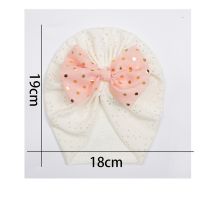 Fashion Pink Fabric Bronzing Bow Pullover Hat