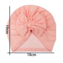 Fashion Pink Fabric Bow Children's Pullover Hat