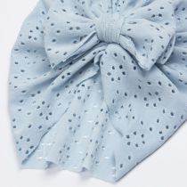 Fashion Blue Fabric Bow Hollow Children's Pullover Hat