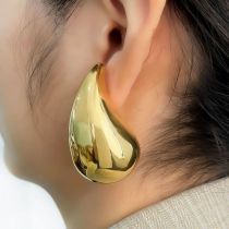 Fashion Silver Stainless Steel Water Drop Earrings
