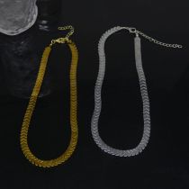 Fashion Silver Copper Geometric Snake Bone Chain Necklace