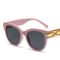 Fashion Champagne Framed Light Tea Slices Pc Large Frame Sunglasses
