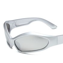 Fashion Solid White Gray Flakes Pc Cat Eye Sunglasses