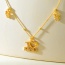 Fashion Gold Copper Inlaid Zircon Love Letter Mom Boys And Girls Pendant Necklace