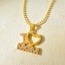 Fashion Gold Copper Inlaid Zircon Love Letter Mom Pendant Bead Necklace