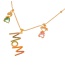 Fashion Gold Copper Inlaid Zircon Letter Mom Boys And Girls Pendant Necklace