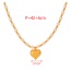 Fashion Golden 1 Copper Love Pendant Pearl Beads Necklace
