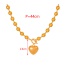 Fashion Silver Copper Love Heart Ot Buckle Pendant Bead Necklace (6mm)
