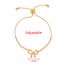 Fashion Gold Copper Set Zirconia Bow Bracelet