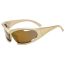 Fashion Gold Frame Gold Mercury Special-shaped Hollow Sunglasses