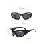 Fashion Gun Gray Frame Black And Gray Film Special-shaped Hollow Sunglasses