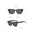 Fashion Bright Black Framed White Film Rice Nail Large Frame Sunglasses