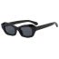 Fashion Off-white Frame Black And Gray Film Pc Irregular Sunglasses